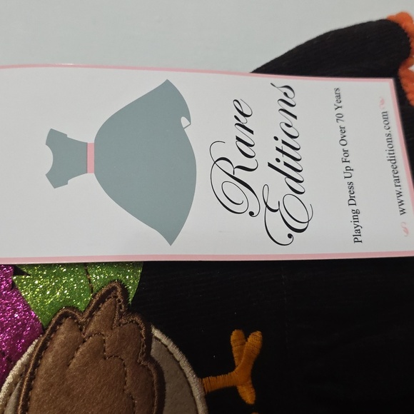 NWT Rare Edition Girls Dress Corduroy Brown Glittery Turkey Thanksgiving Sz 2T - Picture 6 of 10